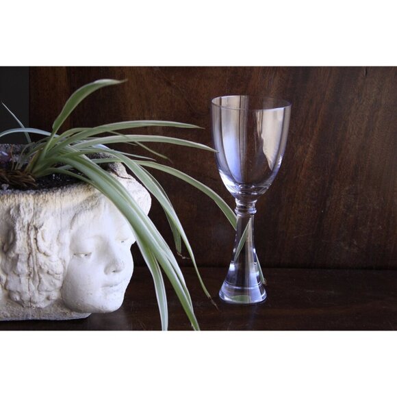 1960s elegant single wine glass, Holmegaard Princess line style glassware, gift - Picture 5 of 9